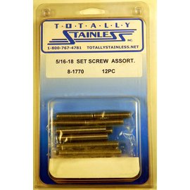 Totally Stainless 5/16-18  1-1/2, 2, 2-1/2" Stainless Set Screw Assortment - Panel 3 - #8-1770