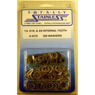 Totally Stainless Totally Stainless 1/4, 5/16 & 3/8" Stainless Internal Tooth Lock Washers - 8-4370