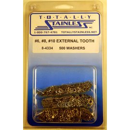 Totally Stainless Totally Stainless #6, 8 & 10 Stainless External Tooth Lock Washers - 8-4334
