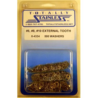 Totally Stainless Totally Stainless #6, 8 & 10 Stainless External Tooth Lock Washers - 8-4334