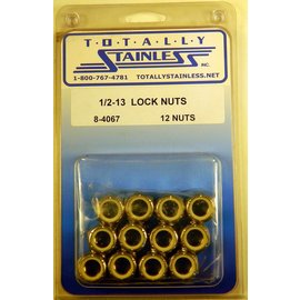 Totally Stainless Totally Stainless 1/2-13 Stainless Lock Nuts - 8-4067