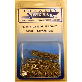 Totally Stainless Totally Stainless #6, 8, 10 & 12 Stainless Split Lock Washers - 8-4303