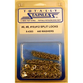 Totally Stainless #6, 8, 10 & 12 Stainless Split Lock Washers - 8-4303