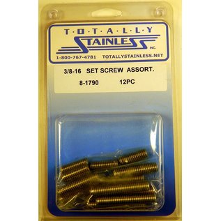 Totally Stainless Totally Stainless 3/8-16 Stainless Set Screw Assortment - 8-1790