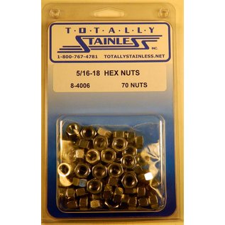 Totally Stainless 5/16-18 Stainless Hex Nuts - 8-4006