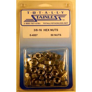 Totally Stainless 3/8-16 Stainless Hex Nuts - 8-4007