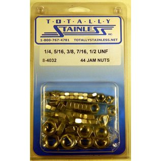 Totally Stainless Totally Stainless 1/4"-1/2" Stainless Fine Thread Jam Nuts - 8-4032