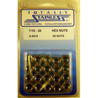 Totally Stainless 7/16-20 Stainless Hex Nuts - 8-4019