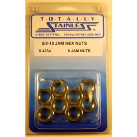 Totally Stainless Totally Stainless 5/8-18 Stainless Jam Nuts - 8-4034