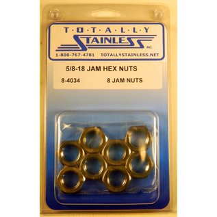 Totally Stainless 5/8-18 Stainless Jam Nuts - 8-4034