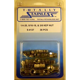 Totally Stainless Totally Stainless 1/4-20, 5/16-18 & 3/8-16 Stainless Kep Nuts - 8-4137