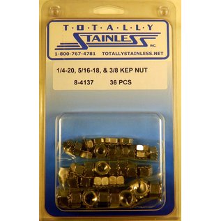 Totally Stainless Totally Stainless 1/4-20, 5/16-18 & 3/8-16 Stainless Kep Nuts - 8-4137