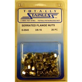 Totally Stainless 3/8-16 Stainless Serrated Flange Nuts