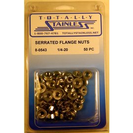 Totally Stainless Totally Stainless 1/4-20 Stainless Serrated Flange Nuts - 8-0543