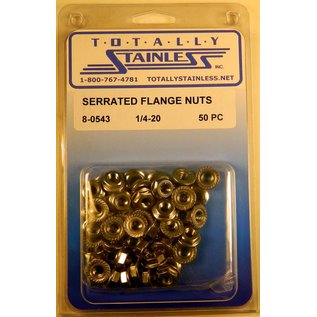 Totally Stainless Totally Stainless 1/4-20 Stainless Serrated Flange Nuts - 8-0543