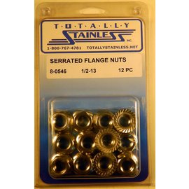 Totally Stainless Totally Stainless 1/2-13 Stainless Serrated Flange Nuts - 8-0546
