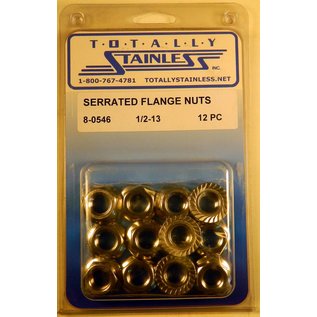 Totally Stainless 1/2-13 Stainless Serrated Flange Nuts - 8-0546