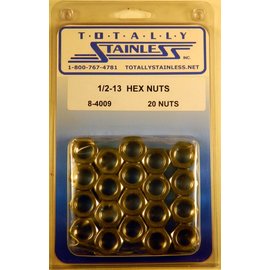 Totally Stainless Totally Stainless 1/2-13 Stainless Hex Nuts - 8-4009