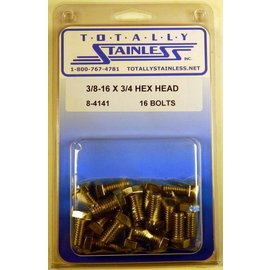 Totally Stainless Totally Stainless 3/8-16 x 3/4 Stainless Hex Head Bolts - 8-4141