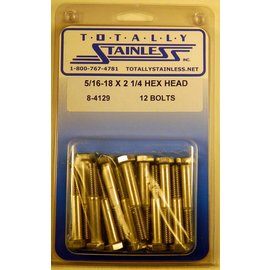 Totally Stainless Totally Stainless 5/16-18 x 2 1/4 Stainless Hex Head Bolts - 8-4129