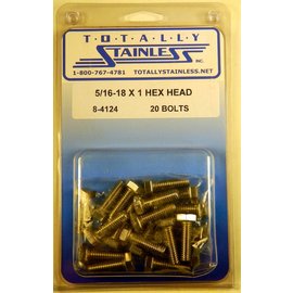 Totally Stainless Totally Stainless 5/16-18 x 1 Stainless Hex Head Bolts - 8-4124