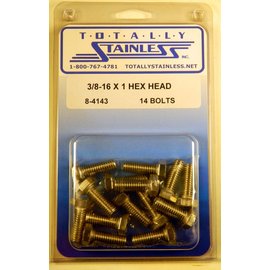 Totally Stainless Totally Stainless 3/8-16 x 1 Stainless Hex Head Bolts - 8-4143