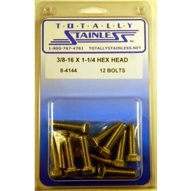 Totally Stainless Totally Stainless 3/8-16 x 1 1/4 Stainless Hex Head Bolts - 8-4144