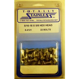 Totally Stainless Totally Stainless 5/16-18 x 5/8 Stainless Hex Head Bolts - 8-4121