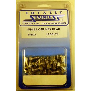 Totally Stainless 5/16-18 x 5/8" Stainless Hex Head Bolts - 8-4121