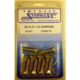 Totally Stainless Totally Stainless 3/8-16 x 1 1/2 Stainless Carriage Bolts - 8-4731