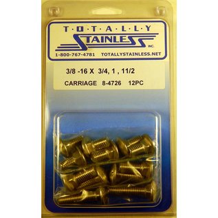 Totally Stainless Totally Stainless 3/8-16 Stainless Assorted Carriage Head Bolts - 8-4726