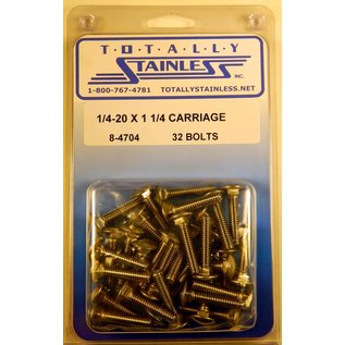 Totally Stainless Totally Stainless 1/4-20 x 1 1/4 Stainless Carriage Head Bolts - 8-4704