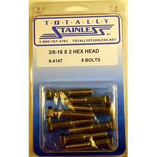 Totally Stainless 3/8-16 x 2" Stainless Hex Head Bolts - 8-4147