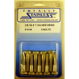 Totally Stainless Totally Stainless 3/8-16 x 1 3/4 Stainless Hex Head Bolts - 8-4146