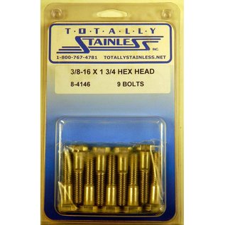 Totally Stainless 3/8-16 x 1-3/4" Stainless Hex Head Bolts - 8-4146
