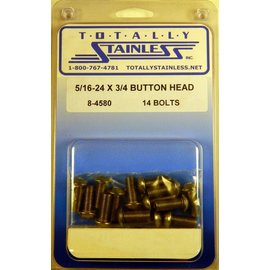 Totally Stainless Totally Stainless 5/16-24 x 3/4" Stainless Button Head Bolts - 8-4580