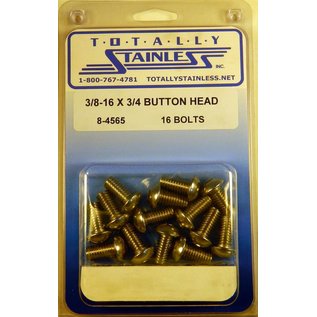Totally Stainless 3/8 -16 x 3/4" Stainless Button Head Bolts - 8-4565