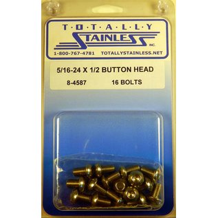 Totally Stainless 5/16-24 x 1/2" Stainless Button Head Bolts - 8-4587