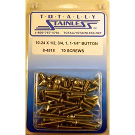 Totally Stainless Totally Stainless 10-24 Stainless Assorted Button Head Machine Screws - 8-4518