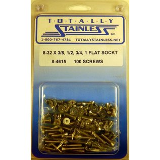 Totally Stainless 8-32 Stainless Assorted Flat Socket Head Machine Screws - 8-4615