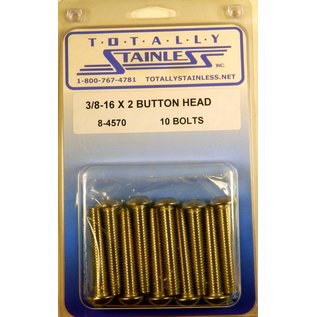 Totally Stainless 3/8-16 x 2" Stainless Button Head Bolts - 8-4570