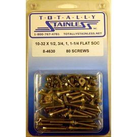 Totally Stainless 10-32 Stainless Assorted Flat Socket Head Machine Screws - 8-4630