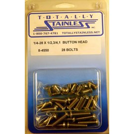 Totally Stainless Totally Stainless 1/4-28 Stainless Assorted Button Head Bolts - 8-4550
