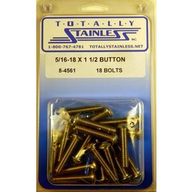 Totally Stainless 5/16-18 x 1 1/2" Stainless Button Head Bolts - 8-4561