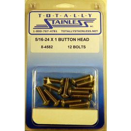 Totally Stainless Totally Stainless 5/18-24 x 1" Stainless  Button Head Bolts - 8-4582