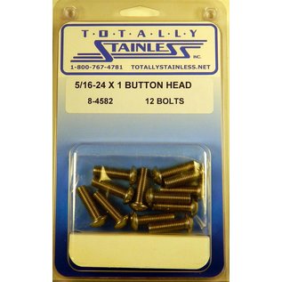Totally Stainless 5/18-24 x 1" Stainless  Button Head Bolts - 8-4582