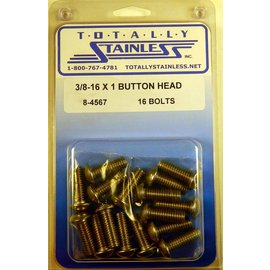 Totally Stainless 3/8-16 x 1" Stainless Button Head Bolts - 8-4567