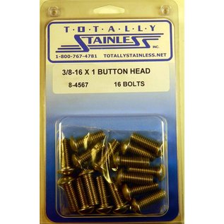 Totally Stainless 3/8-16 x 1" Stainless Button Head Bolts - 8-4567
