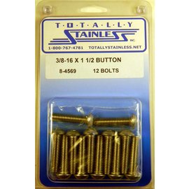 Totally Stainless 3/8-16 x 1 1/2" Stainless Button Head Bolts - 8-4569