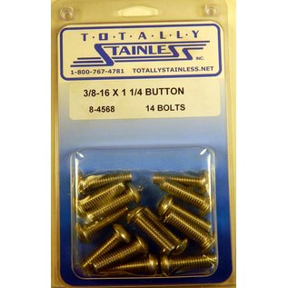 Totally Stainless 3/8-16 x 1 1/4" Stainless Button Head Bolts - 8-4568